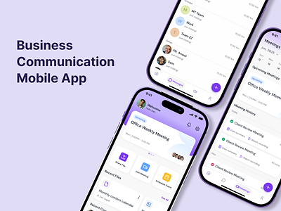Business Communication App mobile ui ux