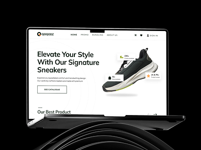 QOQODZ - Shoe E-commerce website Design clean design e commerce graphic design landing page shoe shoes ui