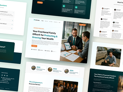 Fortiora - Wealth Agency Landing Page - Home agency agensip company corporate features finance green landing management money page phone responsive section tablet ui design ux design wealth website white