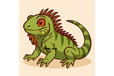 Green Lizard Cartoon amphibi animal beautiful cartoon character conservation creature dragon ecology fauna green iguana lizard nature pet reptile shelter tropical wild wildlife