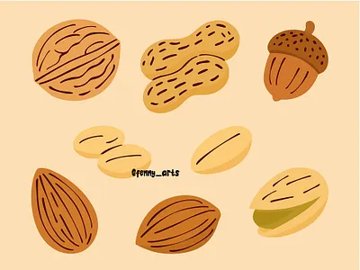 Different Types of Nuts almond cashew coconut delicious diet food hazelnut healhty ingredient nutrition nuts organic peanut pistachio seed set snack tasty vegetarian walnut