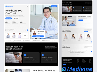 Healthy Medical Website cancer design doctor healthcare healthy hospital landing page medical medicine nurse surgery ui ux website