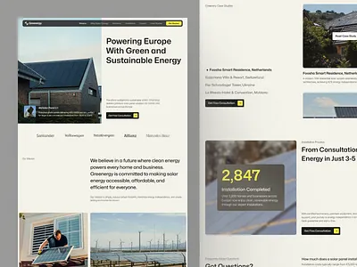 Greenergy - Sustainable Corporate Website corporate corporate website corporate website design green energy green energy website green energy website design landing page landing page design sustainable sustainable service sustainable website ui ui design uiux uiux design ux web web design website website design