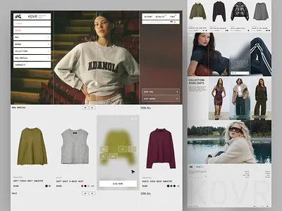 KOVR - Fashion E-Commerce Website casualwear ecommercedesign fashion fashionbrand fashionstyle fashionwebsite modernaesthetic streetwear uidesign uiux urbanwear uxdesign webdesign