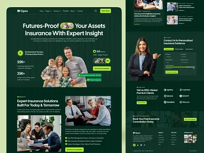 Insurance Consulting Website Design branding branding insurancee car insurance design graphic design graphic design consulting health insurance homepage illustration insurance insurance company insurance landing page insurance pensions landing landing page life insurance ui uiux web design website