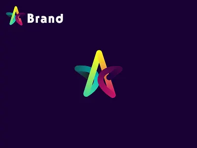 Star Modern Logo with A letter logo 3d 3d logo a logo abstract logo brand brand identity branding design graphic design illustration letter logo logo logos modern logo star star logo star modern logo