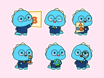Bino Learning - Codo Pose Illustration 2d animation brand identity branding branding mockup character character design concept illustration design education flat illustration illustration ip kids learning mascot mascot design mockup mockup design motion graphics