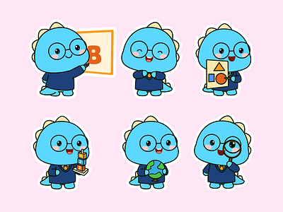 Bino Learning - Codo Pose Illustration 2d animation brand identity branding branding mockup character character design concept illustration design education flat illustration illustration ip kids learning mascot mascot design mockup mockup design motion graphics