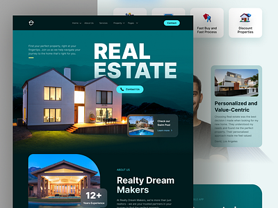 Real Estate Website landing page modern property website real estate real estate agency real estate landing page real estate website ui ux