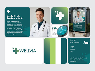 Wellvia - Logo design - Brand identity ads design box design brand book brand identity brand sign branding dribbble graphic design graphics healthcare healthcare logo identity branding label label design logo logo design minimalist modern professional social media ads