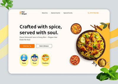 Biriyani Website - UI/UX Design biriyani biriyani website e commerce figma food food website uiux website website ui website uiux