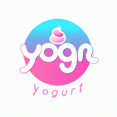 Frozen Yogurt Shop Logo branding design graphic design illustration logo ui