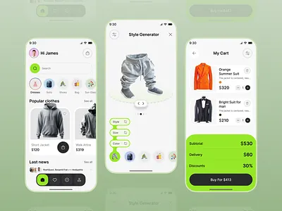 E-commerce Mobile App UI aishopping assistant android app app desing app interface application ui clean modernux custom outfitapp e commerce mobile app fashion ecommerceapp ios design minimal ecommerceui mobile app mobile app design modern app ui online store app product discoveryapp retail app design ui ux design