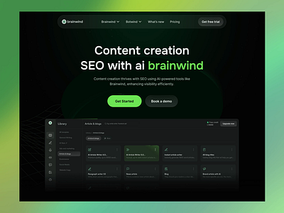 Brainwind – Content Automation SaaS website business design digital agency digital marketing digital marketing website homepage interface landing page marketing agency platform product product design seo landing page seo website service startup uiux wavespace web website