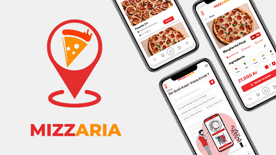 MIZZARIA - AI-Powered Pizzeria Finder ai app design figma foodapp mobileapp mobiledesign pizza ui uidesign uiuxdesign