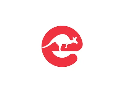 Negative Space Logo creative flat kangaroo logo logodesign negative space negative space logo