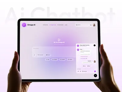 Ai Chatbot Widget ai ai assistant ai chat ai chatbot ai chatbot widget assistant chat interface chatbot customer service messenger interface minimal ui ux web design webdesign website widget widgets