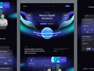 Digital Marketing Agency Landing Page branding creative agency creative agency website digital marketing digital marketing agency landing page landing page design marketing agency uiux web design website design