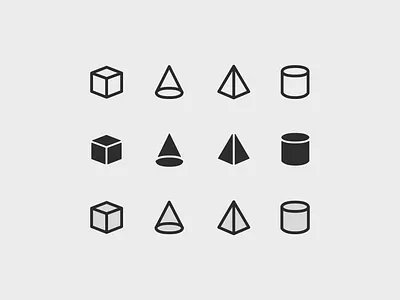 Geometric Shapes Icons brand design daily ui figma figma icons geometric shapes graphic design icon pack icon set icons ui ui design