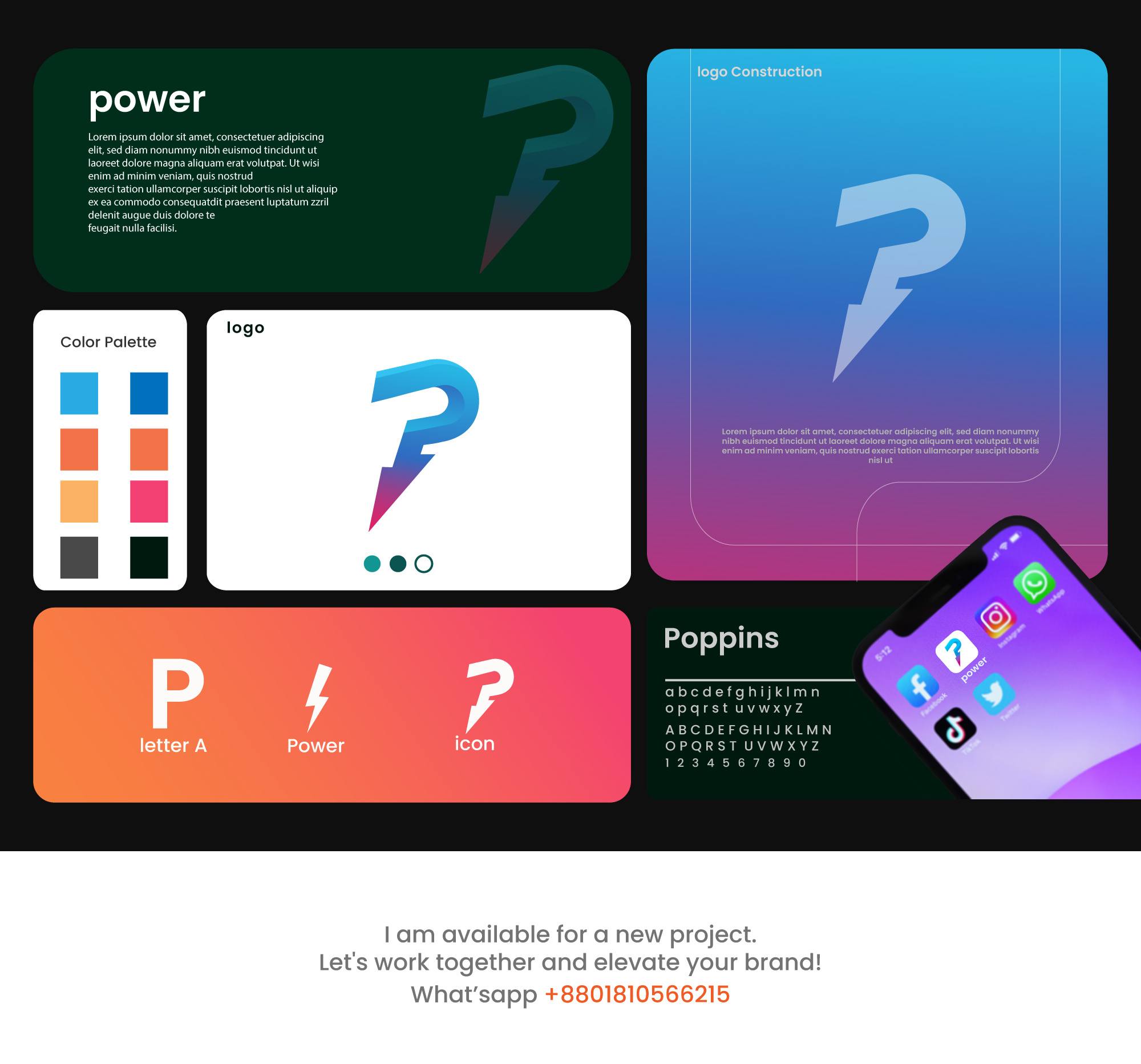 Letter P - Power logo/App icon saas logo branding design app icon electrical energy letter p logo design power power logo icon sees technology thunder