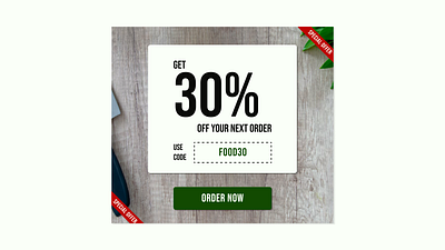 Special Offer/Discount Code app code dailyui discount food order promo ui uidesign