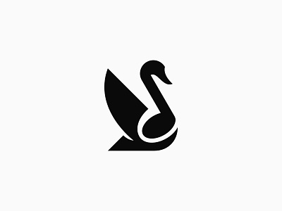 Musical Swan - Logo Design animal branding design icon logo mark minimalist modern note simple symbol