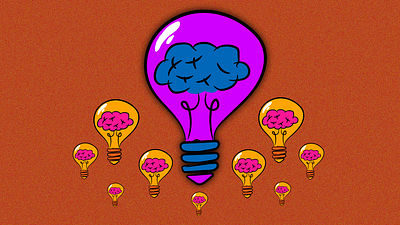 Let’s Celebrate Neurodiversity article brain design editorial graphic design illustration light lightbulb