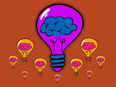 Let’s Celebrate Neurodiversity article brain design editorial graphic design illustration light lightbulb