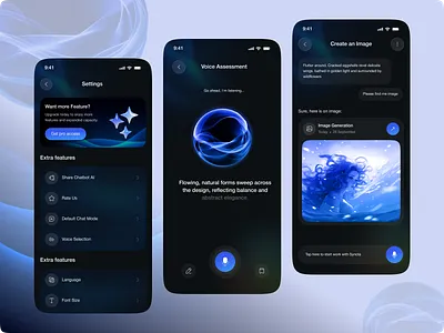AI Chatbot Mobile App ai ai app ai chat boat ai content writer app ai mobile app ai ui kit animation application design artificial inelegance chat app chatbot clean design graphic design mobile app product design tayyab design ui designer uiux user experience visual design