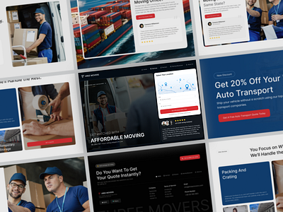 Logistics Website - Services page cargo cargo management carry container courier courier website delivery freight landing page logistics website modern design ocean transportation service landing page shipment shipping service startup supply chain website uiux web interface design website