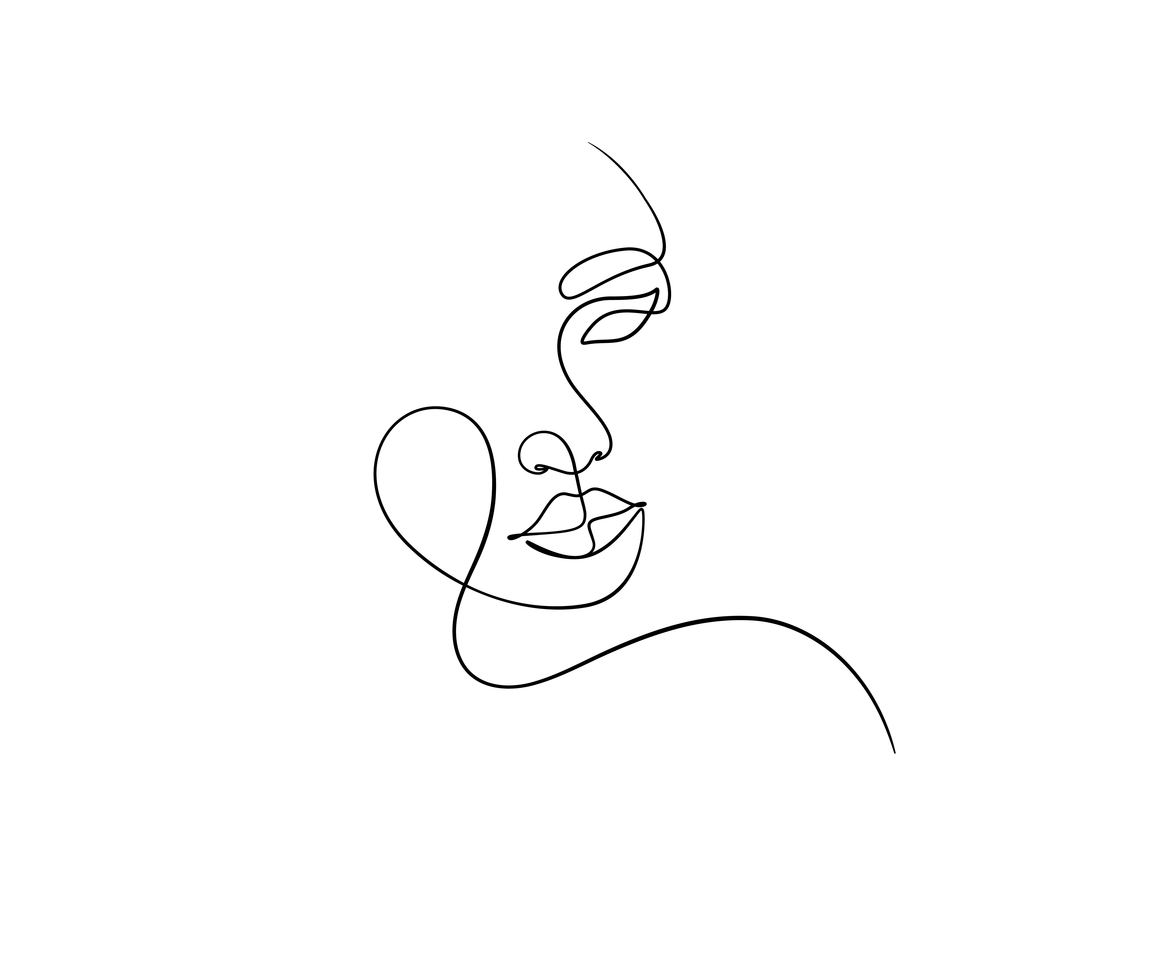Example of Minimal Portrait Line Art
