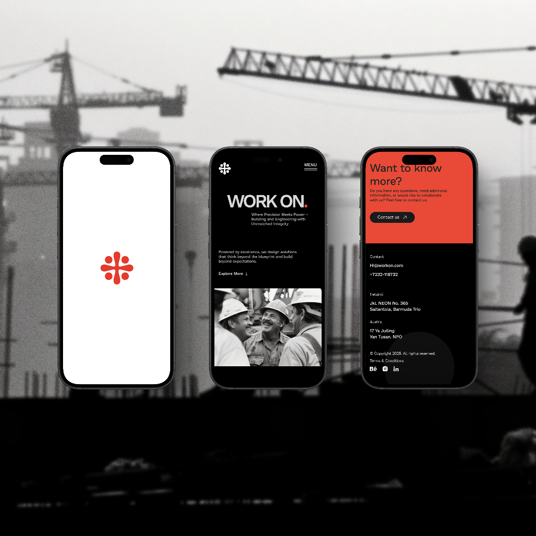 WORK ON - Construction Website Mobile UI/UX branding construction design engineering figma minimal mobile design mobile ui mobile view modern design responisve ui uiux