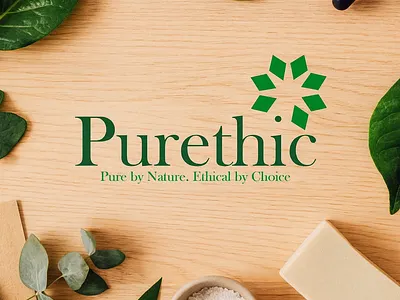 🌿Purethic – Pure by Nature. Ethical by Choice ♻️💧 logo logodesign natureinspired purethic typographylogo ui uiux design