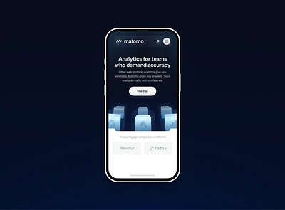 Mobile website design concept for startup / matomo mobiledesign mobileui mobileux mobilewebsite productdesign responsivedesign startupdesign startupwebsite