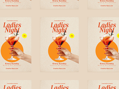 Elegant Ladies Night Design classy invites cocktail cocktails creative flyer creativeflyers elegant flyer flyer design flyer templates girls party graphicdesign illustration invitation invites ladies night