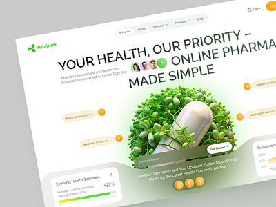 Website Design for Healthcare design interface product service startup ui ux web website