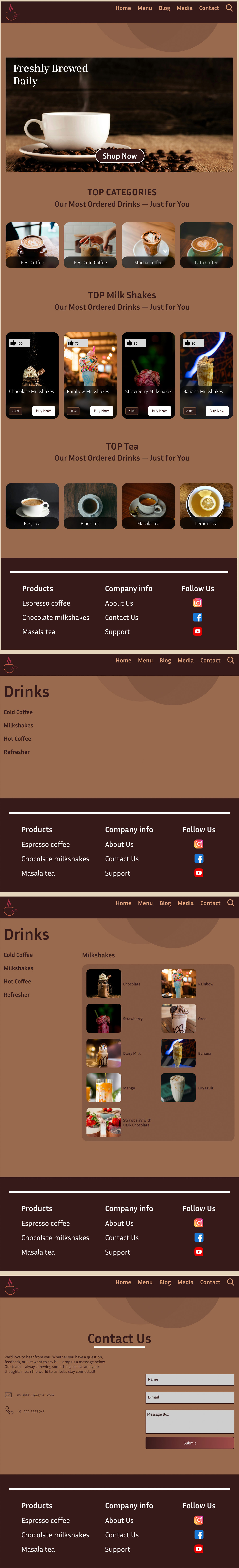 ☕Mug Life cafe adobe illustarter cafe figma uiux design website