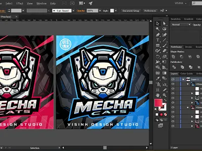 Mecha Cats Esport Mascot Logo Design cat cyborg esport esport logo game design games logo illustration lion mecha robot sport logo