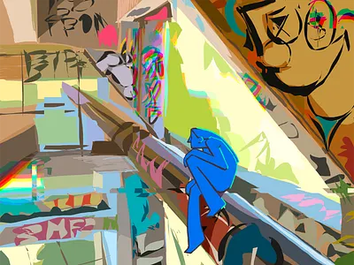 At the abandoned place art books brand illust branding design digital art illustration