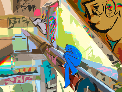 At the abandoned place art books brand illust branding design digital art illustration