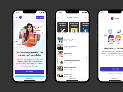 Topteen mobile landing page design design system figma illustration mobile ui ux web