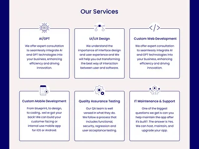 Our Services Section Design behance dribbble design dribble figma landing page minimal design modern website our services responsive design services section ui design ui inspiration uiux design ux design ux inspiration web concept web design web ui website section what we do