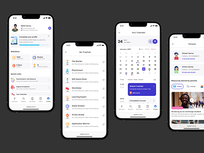 Topteen profile experience design design system figma illustration mobile ui ux web