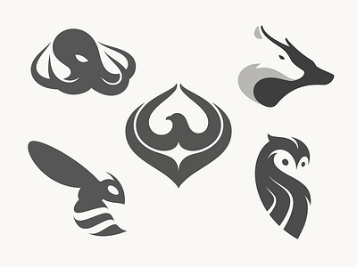 Animal Logo Collection animal animals bee bird branding dear eagle hornet logo logo collection logo design logo designer modern logo octopus owl simple logo smart logo symbol wolf
