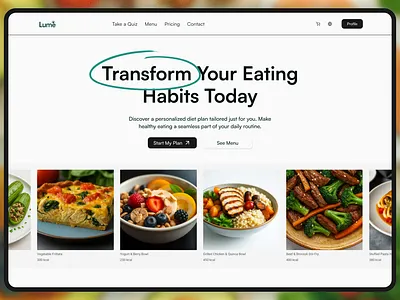 Diet Calculator & Meal Delivery | UX/UI | Web animation design logo typography ui ux