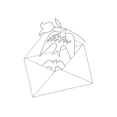 Dear Friend abran animation branding design drawing friend graphic design illustration letter logo mail peace ui vector