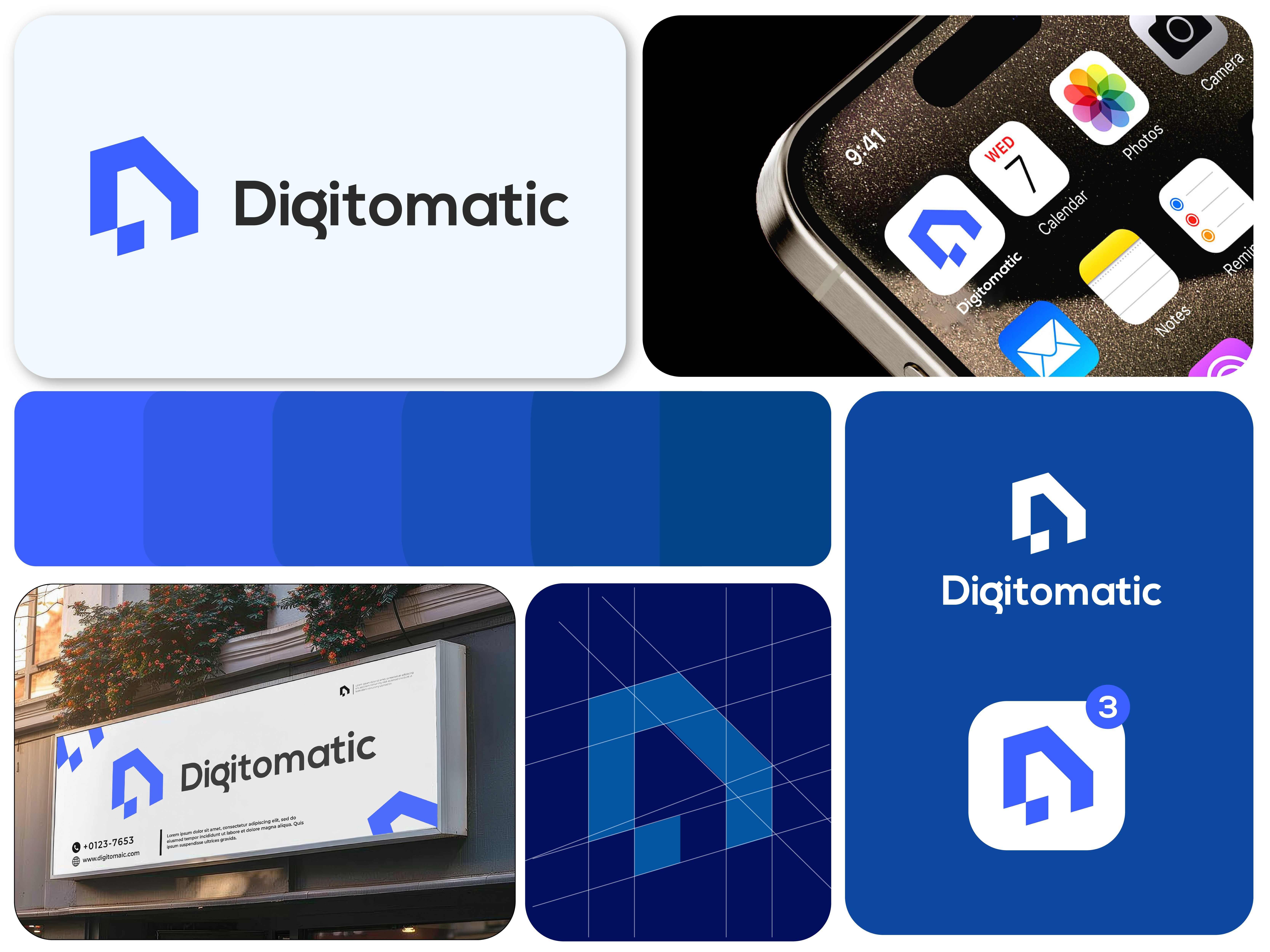 Digitomatic Technology Solutions modern logo brandidentity branding design development logo full branding graphic design logo modern logo saas logo software development logo technology solutions