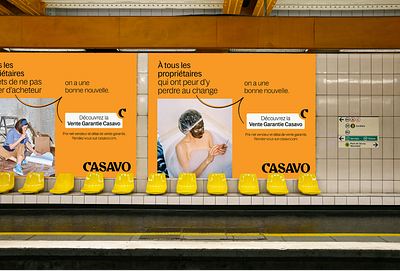 Advertising campaign in Paris metro for Casavo advertising advertising design animation billboard branding campaign communication design dooh graphic graphic design illustration large prints marketing marketing design motion graphics ooh paris prints ui