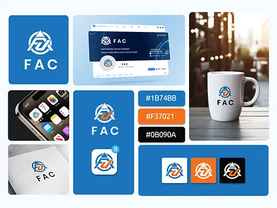 F A C Software Development modern logo design brandidentity branding design full branding graphic design illustration logo modern logo saas logo software development software development logo vector