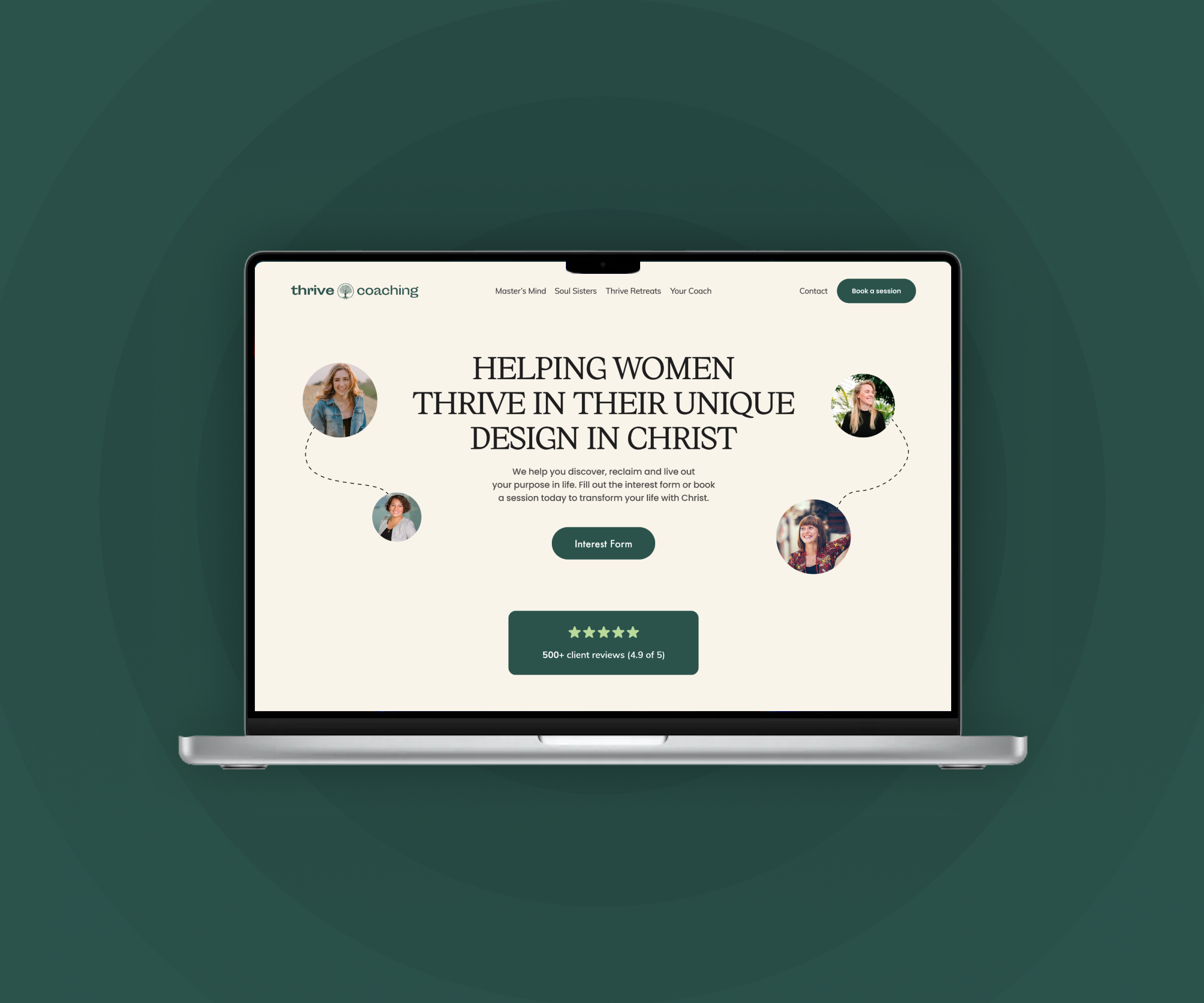 Thrive Coaching Landing Page Concept branding coaching branding coaching logo coaching website illustration landing page web design website